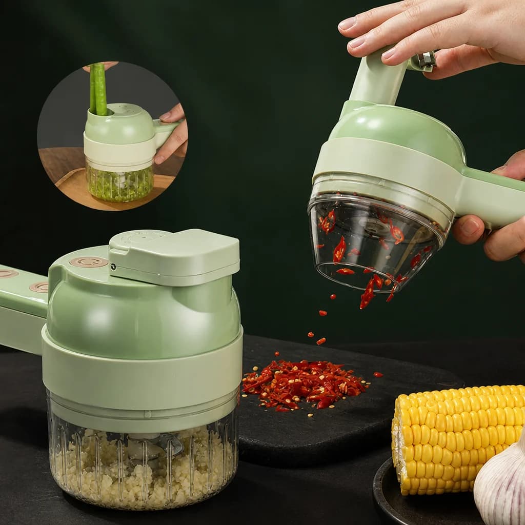 4-in-1 Electric Vegetable Cutter — view 1